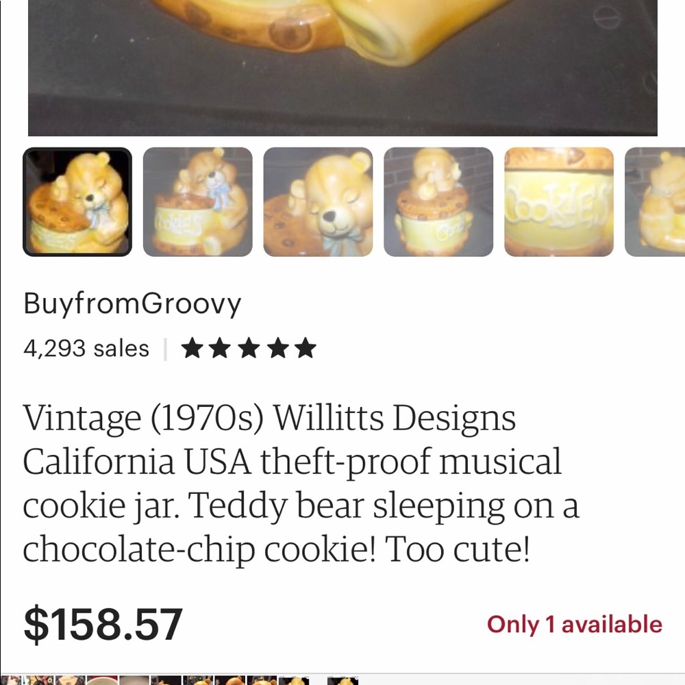Precious rare 1970’s  musical cookie 🍪 jar. - Picture 7 of 7